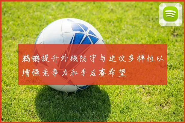 鹈鹕提升外线防守与进攻多样性以增强竞争力和季后赛希望